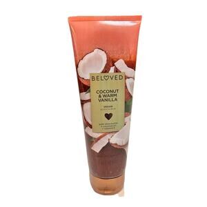 New Beloved Coconut & Warm Vanilla 8 Oz Body Scrub Vegan Shea Coconut Oil Vit E